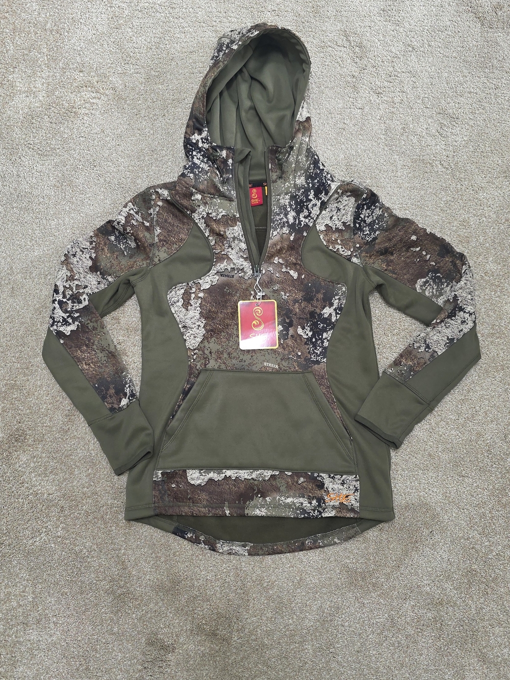 Huntress Camo Outdoor Gorpcore Utility Fall SHE Outdoor Strata Hoodie S NWT